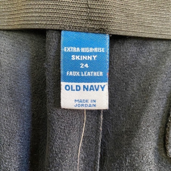 Old Navy Extra High-Rise Faux-Leather Skinny Pants, Black, Size 24, NWT - Picture 5 of 16